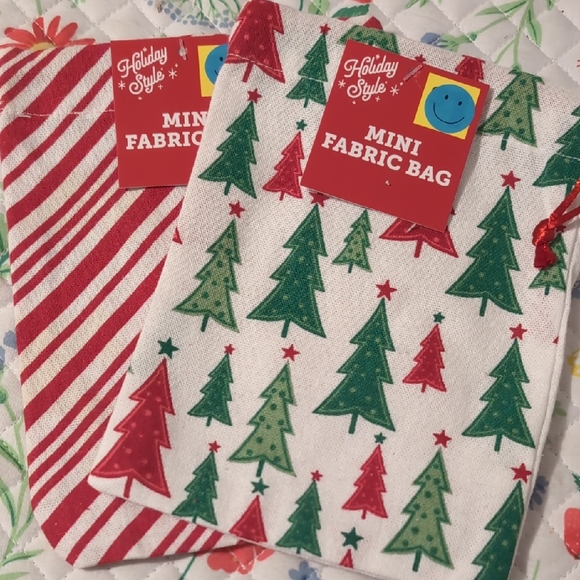 holiday style Other - Pick 1 Mini Fabric Bag 2 Designs New